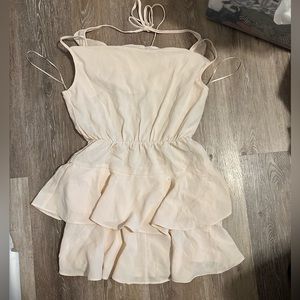 Cream spaghetti strap dress. Size medium